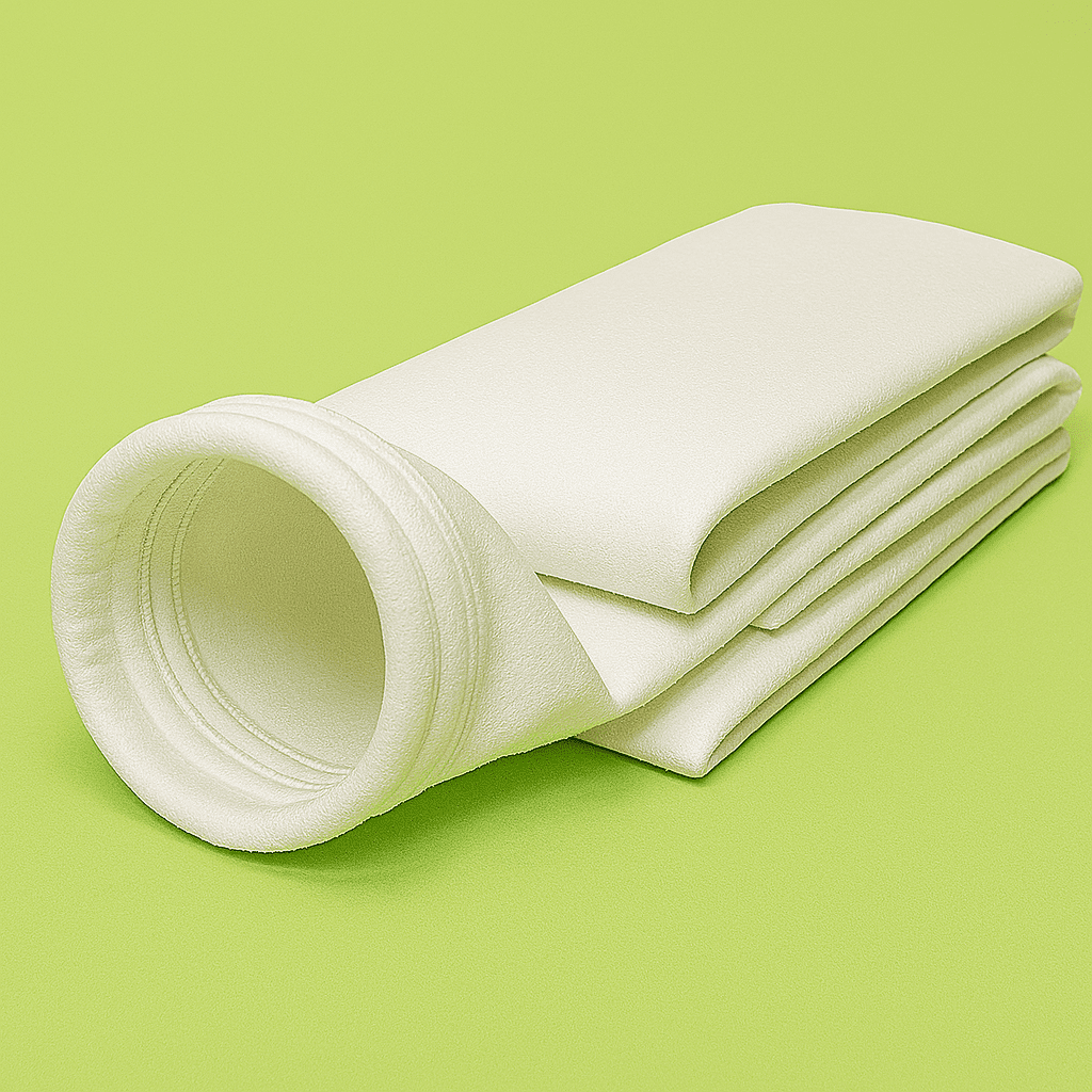 Endüstriyel toz filtreleme sistemlerine montaj için hazırlanmış katlanmış polyester filtre torbaları
