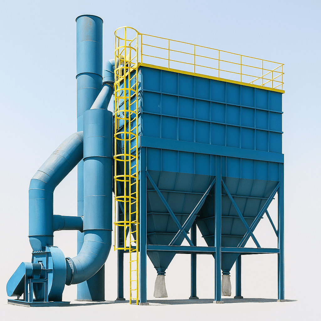 Paslanmaz çelik gövdeli ve filtre üniteli komple endüstriyel filtre sistemi