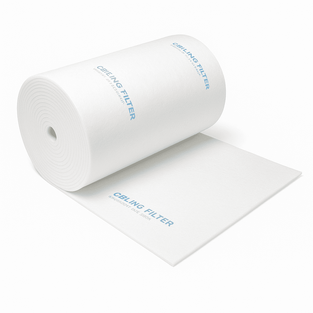 Sprey kabinleri, laboratuvarlar ve temiz oda uygulamalarında kuruluma hazır rulo tavan filtreleri
