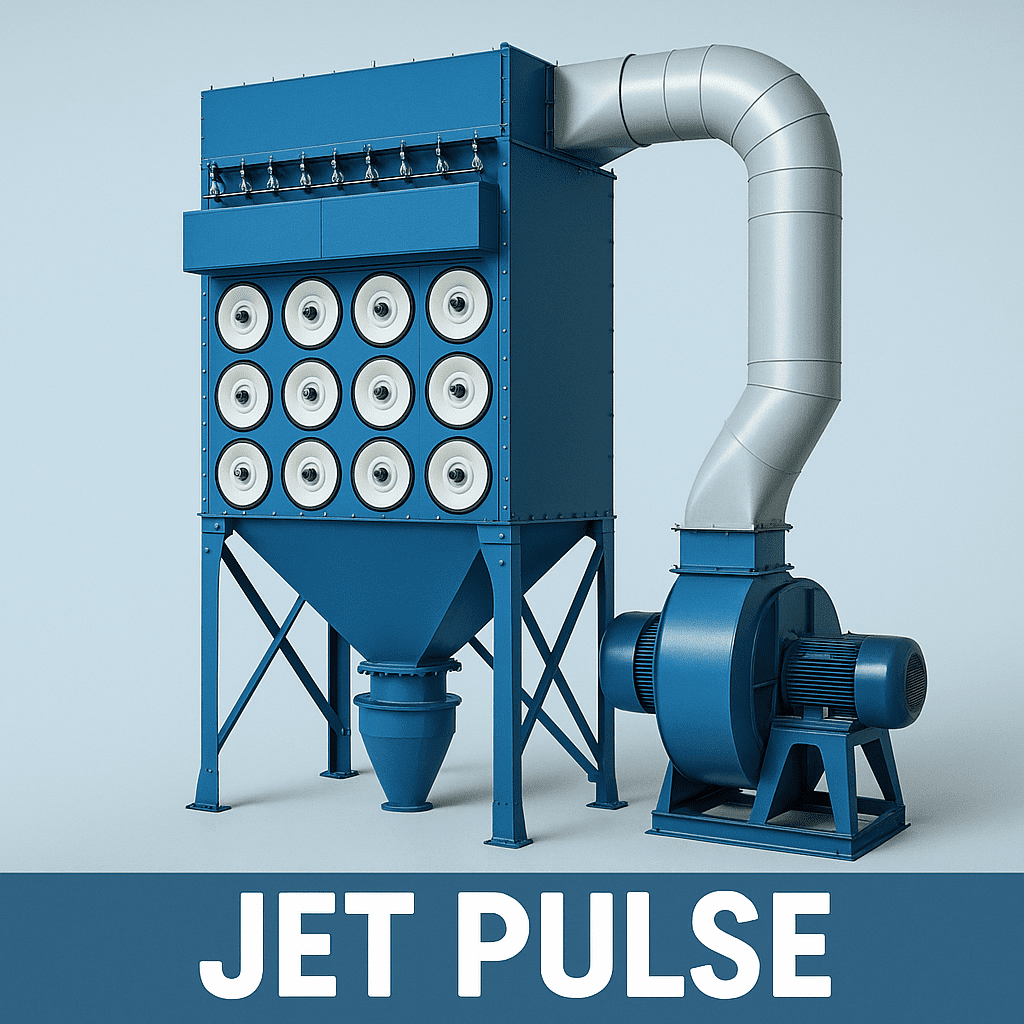 Endüstriyel hava ve su filtreleme tesisine monte edilmiş paslanmaz çelik filtre sistemi